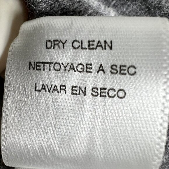 Michael Kors Womens S Y2K Gray Striped V-Neck 100% Cashmere Sweater Long Sleeve - Picture 13 of 14